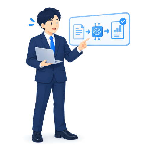 業務でのAI活用方法を説明する講師