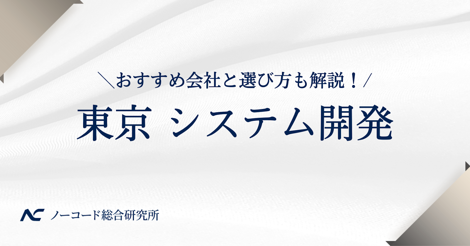 東京のシステム開発会社