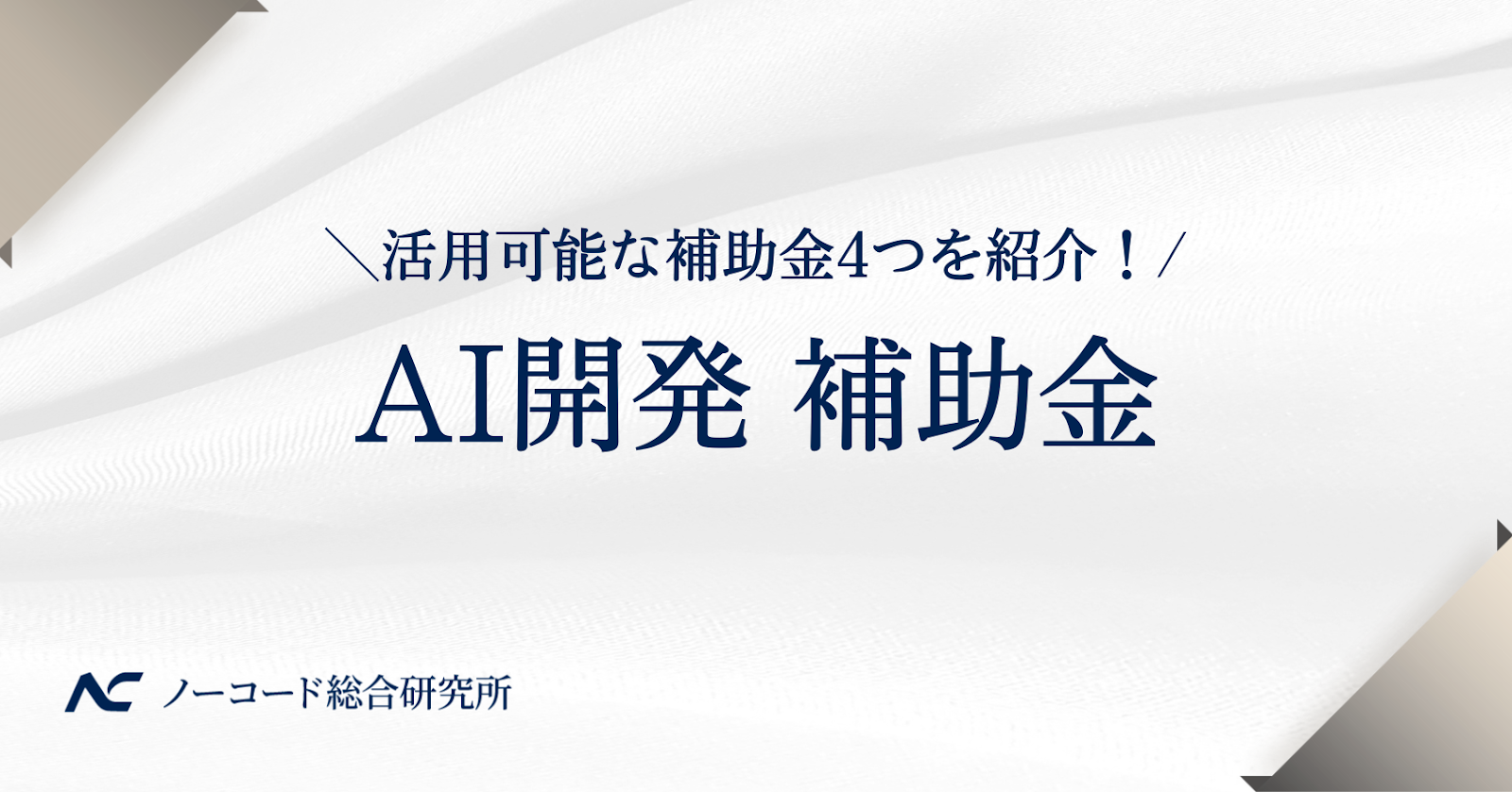 ai開発 補助金