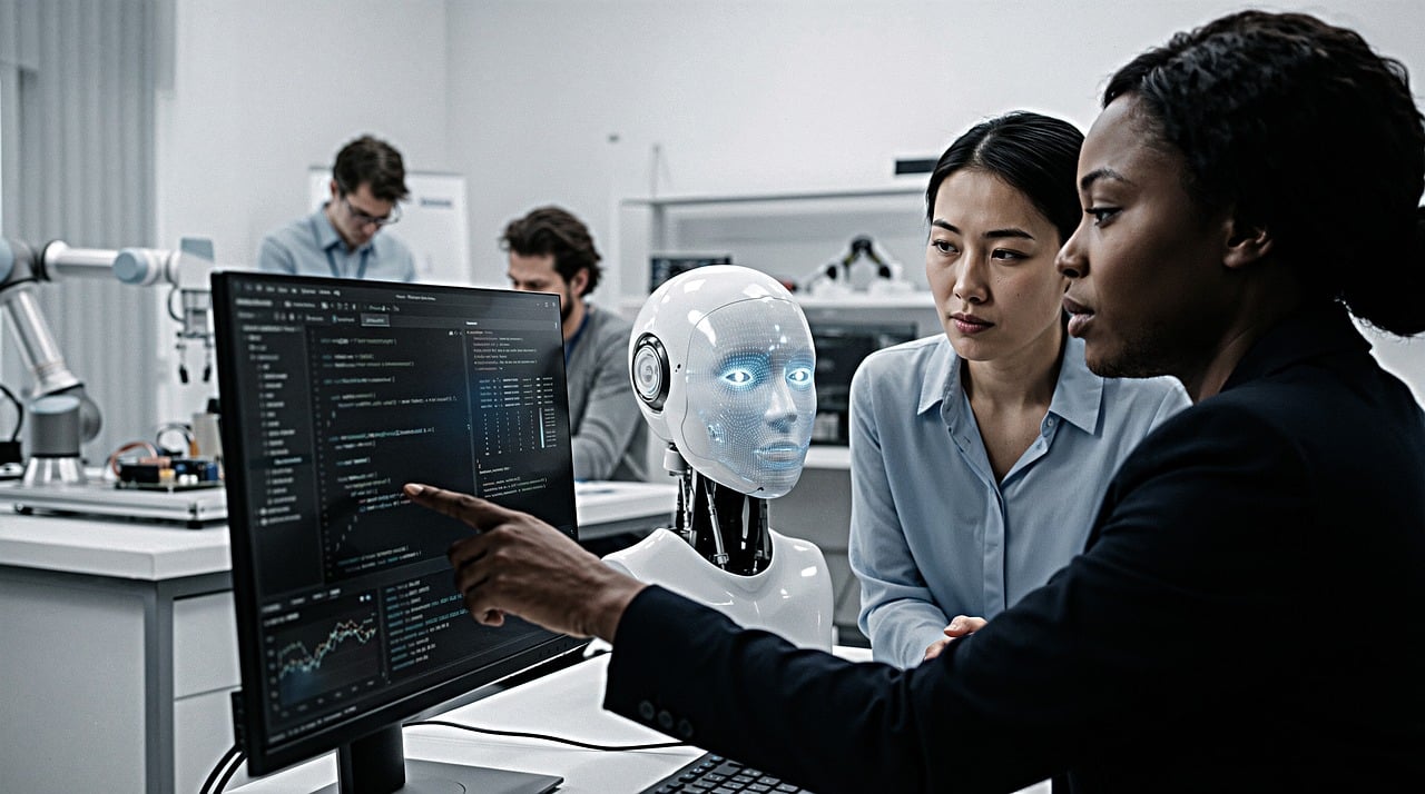 チームでのAIアプリ開発の様子